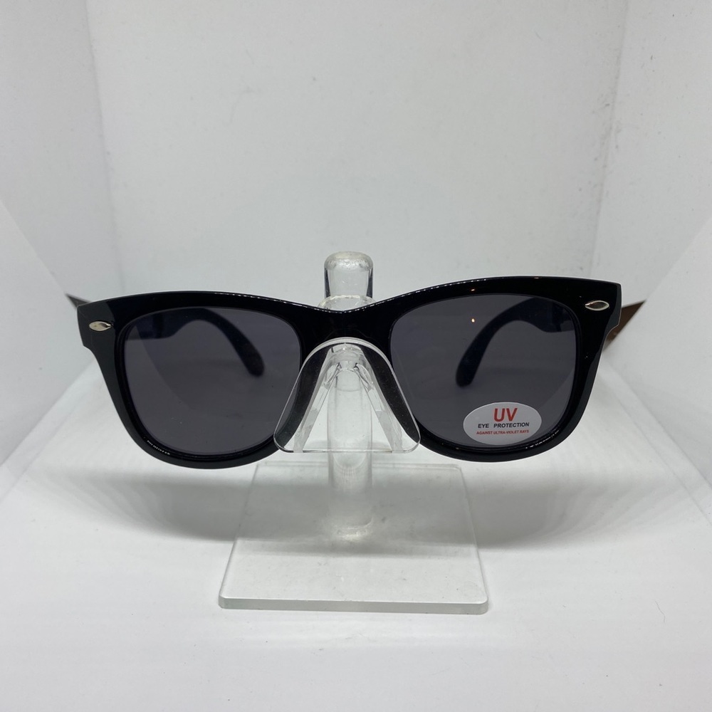 NIP Adidas Retro Style Wayfarer Black Folding Sunglasses UV Protection Eyewear